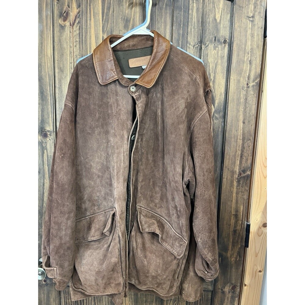 Vintage McKenzie Tribe Suede Field Jacket Leather Patch Serial Number Men’s L
